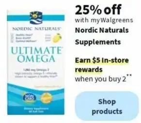 Walgreens Nordic Naturals Supplements offer