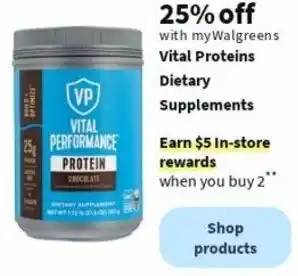 Walgreens Vital Proteins Dietary Supplements offer