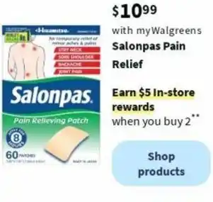 Walgreens Salonpas Pain Relief offer