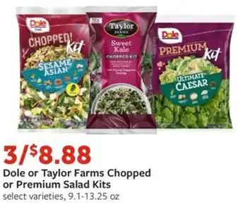 Fareway Dole or Taylor Farms Chopped or Premium Salad Kits offer