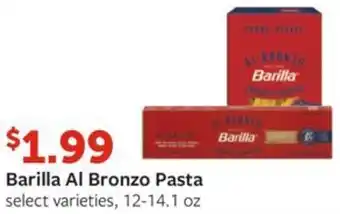 Fareway Barilla Al Bronzo Pasta offer