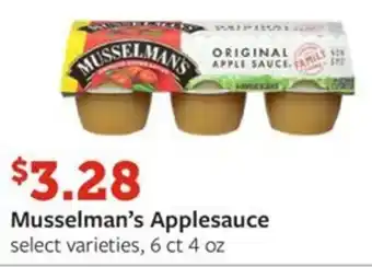 Fareway Musselman's Applesauce offer