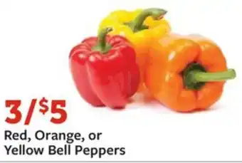 Fareway Red, Orange, or Yellow Bell Peppers offer