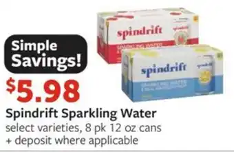Fareway Spindrift Sparkling Water offer