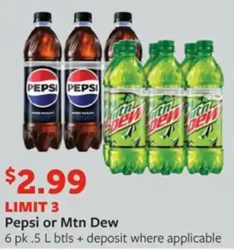 Fareway Pepsi or Mtn Dew offer
