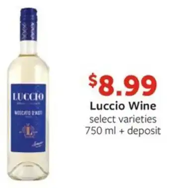 Fareway Luccio Wine select varieties 750 ml + deposit offer