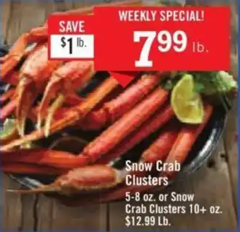 Price Chopper Snow Crab Clusters offer