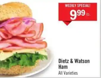 Price Chopper Dietz & Watson Ham offer