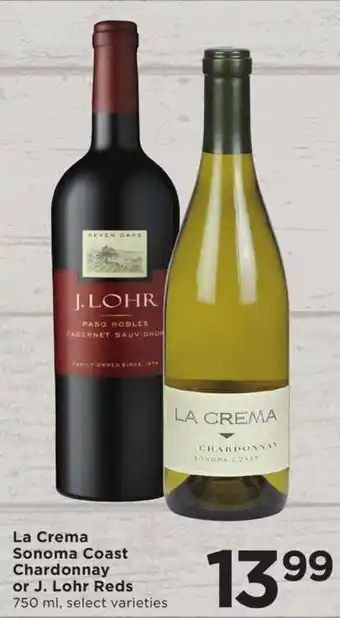 La Crema Sonoma Coast Chardonnay Or J. Lohr Reds 750 ml
