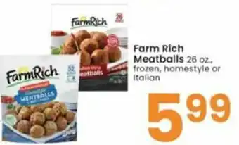 Albertsons Farm Rich Meatballs 26 oz offer