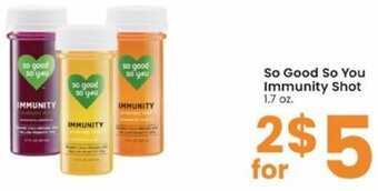 Albertsons So Good So You Immunity Shot 1.7 oz offer