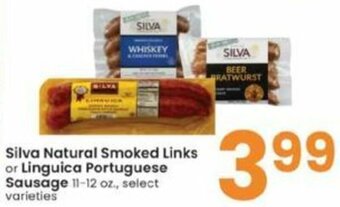 Albertsons Silva Natural Smoked Links Or Linguica Portuguese Sausage offer