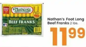 Albertsons Nathan's Foot Long Beef Franks offer