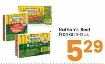 Albertsons Nathan's Beef Franks 10-12 oz offer