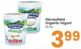 Albertsons Stoneyfield Organic Yogurt 32 oz offer