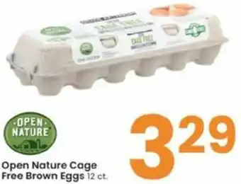 Albertsons Open Nature Cage Free Brown Eggs offer