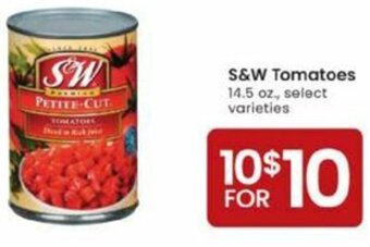 Albertsons S & W Tomatoes 14.5 oz offer