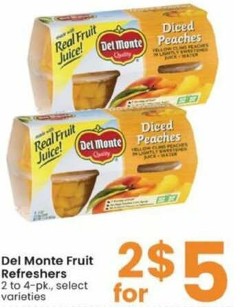 Albertsons Del Monte Fruit Refreshers offer