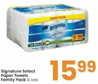 Albertsons Signature Select Paper Towels Family Pack offer