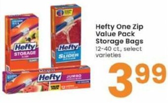 Albertsons Hefty One Zip Value Pack Storage Bags offer