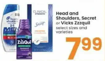 Albertsons Head And Shoulders, Secret Or Vicks offer