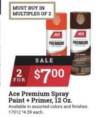 Ace Hardware Ace Premium Spray Paint + Primer, 12 Oz. offer
