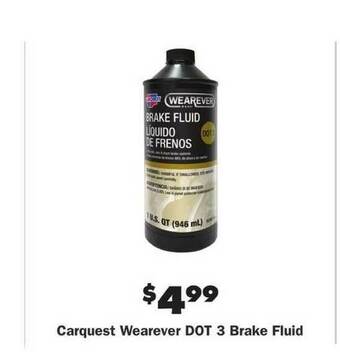Advance Auto Parts Carquest Wearever Dot 3 Brake Fluid offer