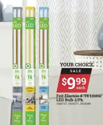Ace Hardware Feit Electric 4' T8 Linear Led Bulb 2-pk. offer