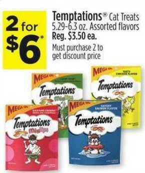 Dollar General Temptations Cat Treats offer