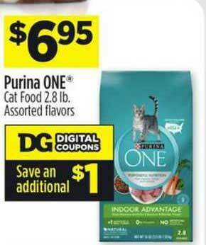 Dollar General Purina One Cat Food offer