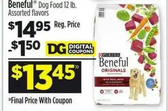 Dollar General Beneful Dog Food 12 Lb. offer