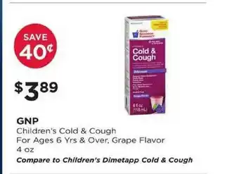 Good Neighbor Pharmacy Gnp Children's Cold & Cough offer