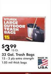Valu Home Centers 33 Gal. Trash Bags offer