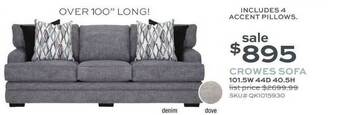 Slumberland Furniture Crowes Sofa offer