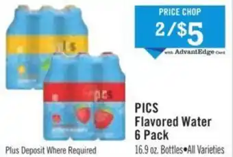 Price Chopper PICS Flavored Water 6 Pack offer