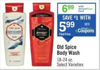 Price Chopper Old Spice Body Wash offer