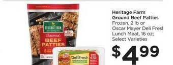 Food 4 Less Heritage Farm Ground Beef Patties offer