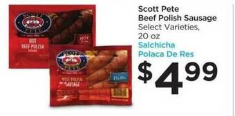 Food 4 Less Scott Pete Beef Polish Sausage offer