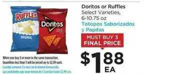 Food 4 Less Doritos Or Ruffles offer