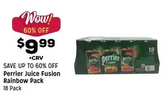 Grocery Outlet Perrier Juice Fusion Rainbow Pack offer