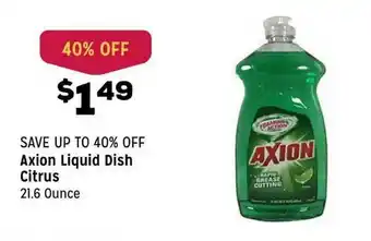 Grocery Outlet Axion Liquid Dish Citrus offer