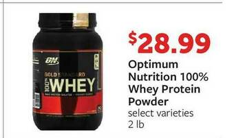Fareway Optimum Nutrition 100% Whey Protein Powder offer