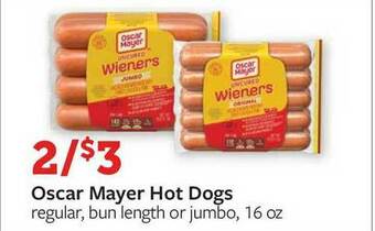 Fareway Oscar Mayer Hot Dogs offer