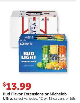Fareway Bud Flavor Extensions Or Michelob Ultra offer