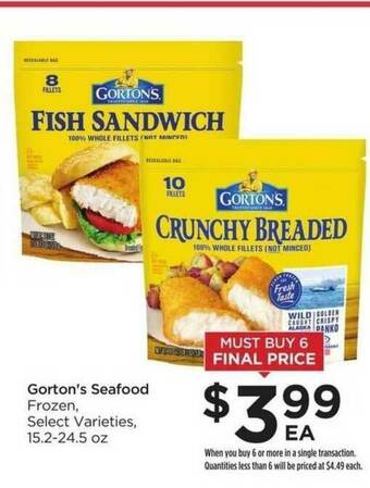 Food 4 Less Gorton's Seafood offer