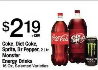 Jons International Coca-cola, Dr Pepper, Monster Energy Drink offer