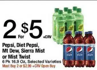 Jons International Pepsi, Diet Pepsi, Mt Dew, Sierra Mist Or Mist Twist offer