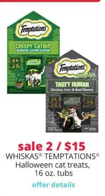 Pet Smart Whiskas Temptations Halloween Cat Treats offer