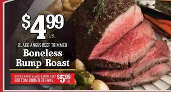 The Markets Black Angus Beef Trimmed Boneless Rump Roast offer