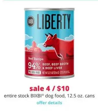 Pet Smart Bixbi Dog Food offer